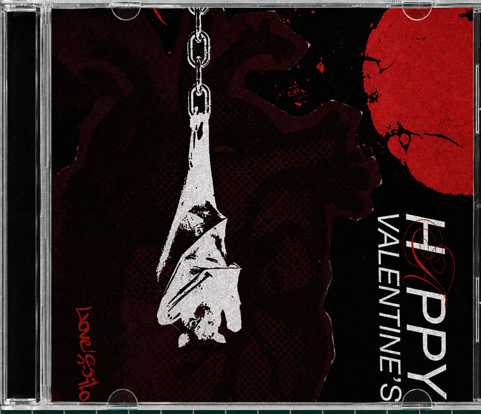 Valentine playlist — printed jewel-case front cover